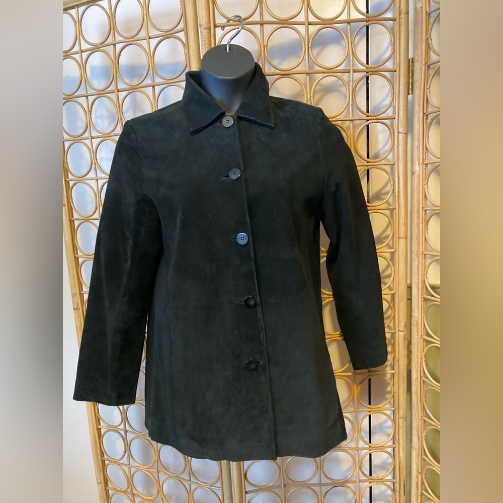 Bernardo washable, black, suede, leather jacket, size medium